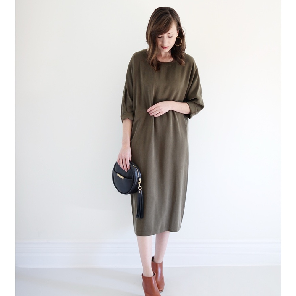 Lloyd 19th Ave Tunic Dress Olive Green Made in Canada